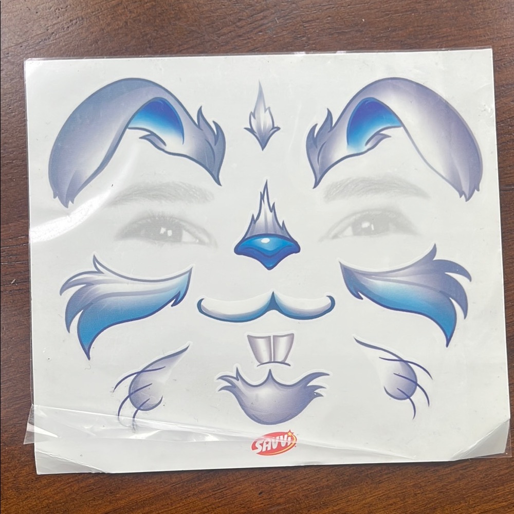 Savvi Blue Face Paint Stickers